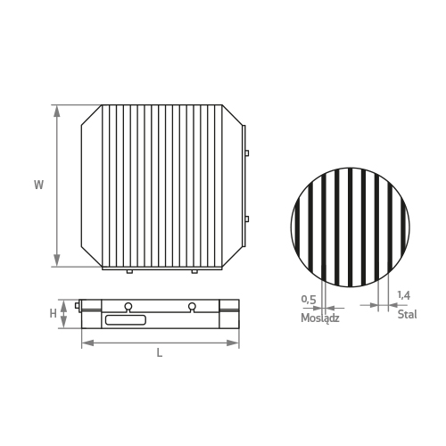 Rysunek uchwytu magnetycznego Neomicro Paleta