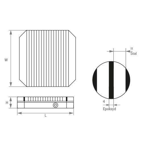Rysunek uchwytu magnetycznego Neomill Compact Paleta